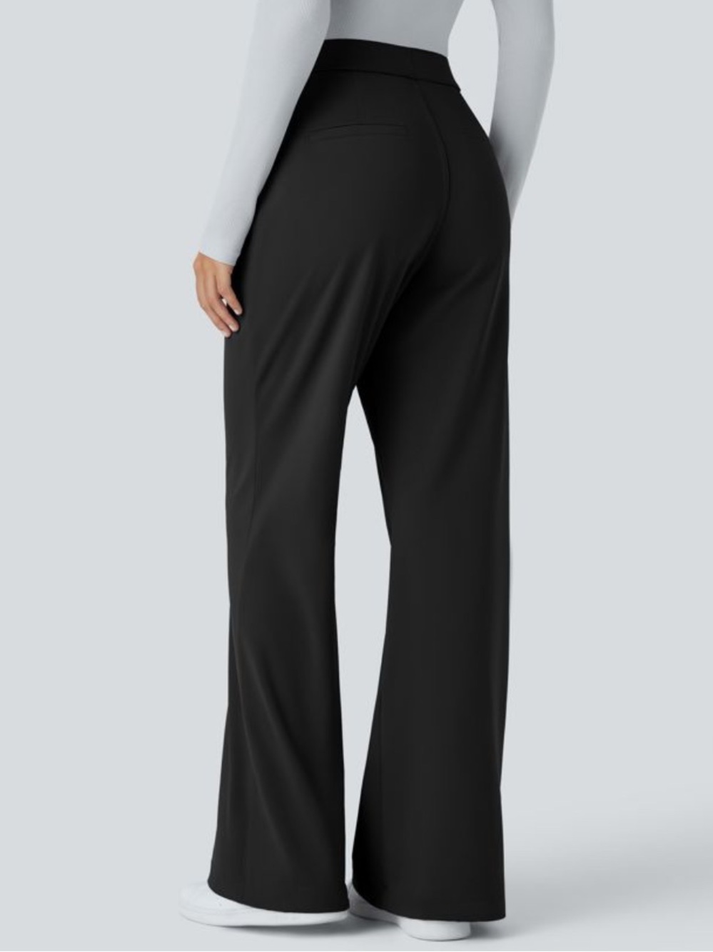 NWT Halara Flex DayStretch High Waisted Wide Leg Pull-on Pants Black L - Picture 2 of 8